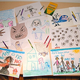 Drawings by children who saw the Super Bowl XXXVIII halftime show.